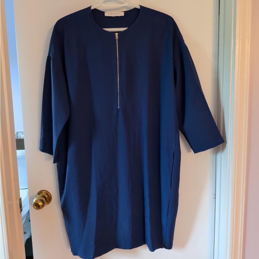 Everlane Navy Crewneck Shift Top